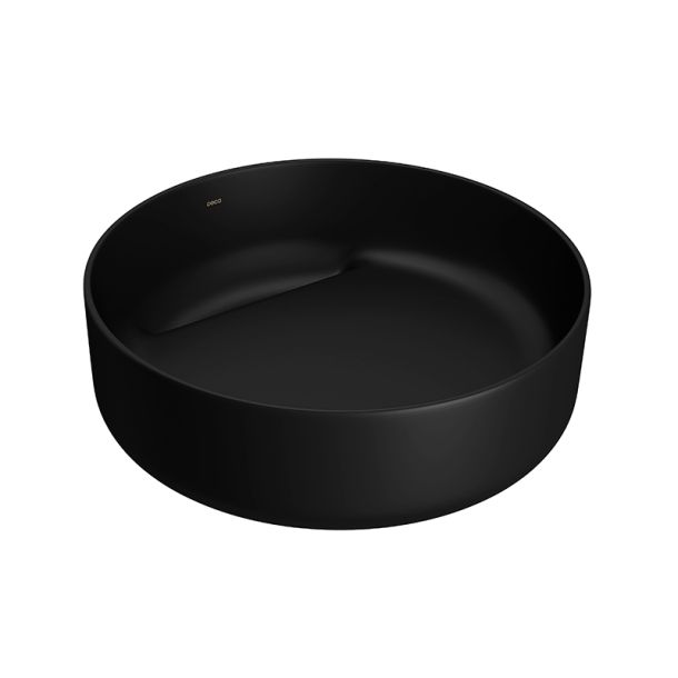 L.12040.VO.94 BACHA DECA SLIM SIN AGUJEROS NEGRO MATE AQUALAF