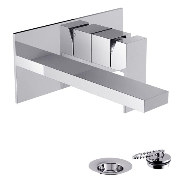 0206/85N-CR LAVATORIO MONOCOMANDO PARED DOMINIC NEW CROMO FV