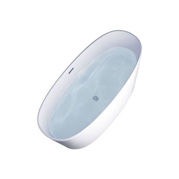 BL003-B BAÑERA ISLA KHIOS OVAL 158X70 BLANCO FERRUM