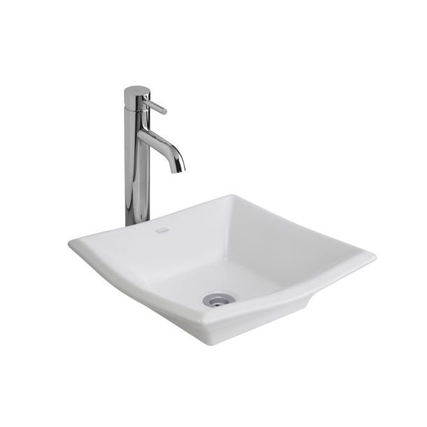 L320K-B BACHA APOYAR TORI CUADRA CHICA BLANCO 1 AGUJERO FERRUM