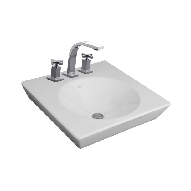 L250K-B BACHA APOYAR TORI CUADRA AMPLIA BLANCO 3 AGUJEROS FERRUM