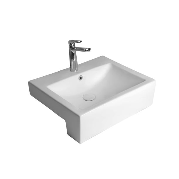 LKS14-B BACHA SEMIENCASTRE DONGIO RECTANGULAR BLANCO FERRUM