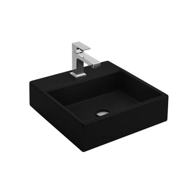 L.173.94 BACHA DECA 1 AGUJERO NEGRO MATE AQUALAF