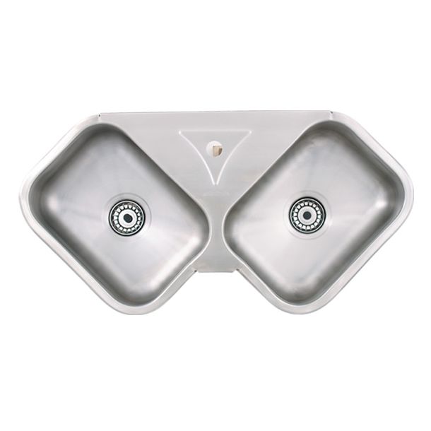 350 PILETA ESQUINERA 62X62X18 AC. 304 - MI PILETA