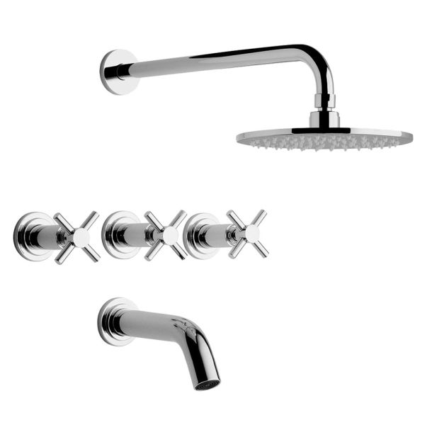 0103/87-CR DUCHA CON TRANSFERENCIA TEMPLE CROMO FV