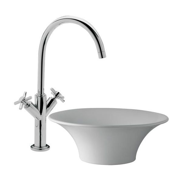 446.02/87 LAVATORIO COMPACTO ALTO TEMPLE CROMO FV