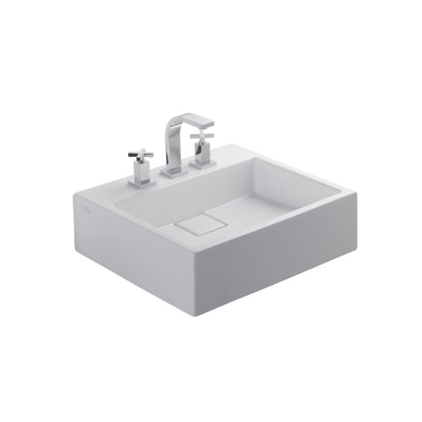 LWR1F-B BACHA APOYAR QUBIQ 1 AGUJERO BLANCO FERRUM