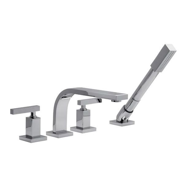 0213R/85L-CR JUEGO BAÑERA HIDROMASAJE Y DUCHA MANUAL DOMINIC LEVER CROMO FV