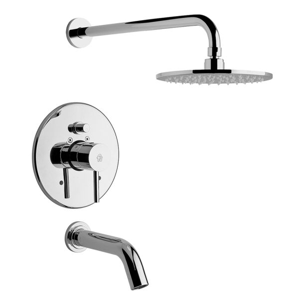 0106.02/87-CR DUCHA MONOCOMANDO CON TRANSFERENCIA TEMPLE CROMO FV