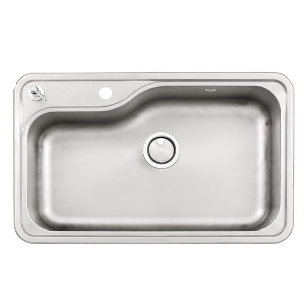 800E PILETA ENCASTRABLE CON DOSIFICADOR 76X46X22 MATE AC. 304 MI PILETA