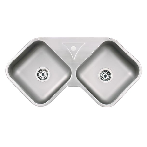 650 PILETA ESQUINERA 75X75X20 BRILLANTE AC. 304 - MI PILETA