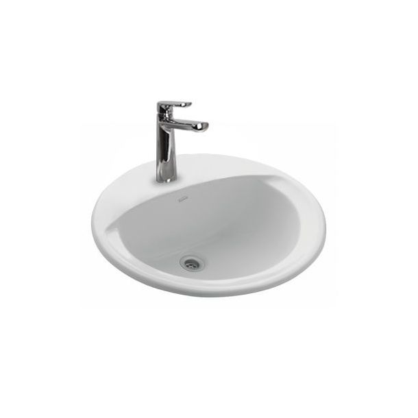 LO1F-B BACHA SOBREMESADA ELEA OVAL 1 AGUJERO BLANCO FERRUM